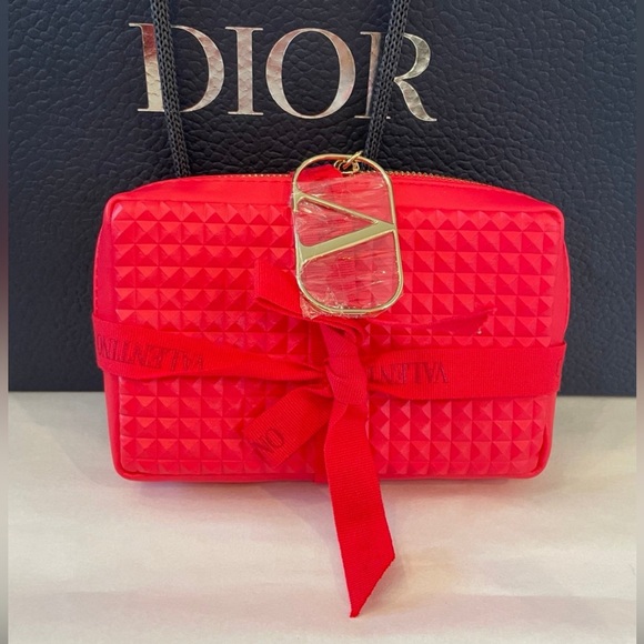 Valentino Handbags - ⚜️Valentino Garavani  Beauty Studded Premium Clutch / Bag with "V" Logo